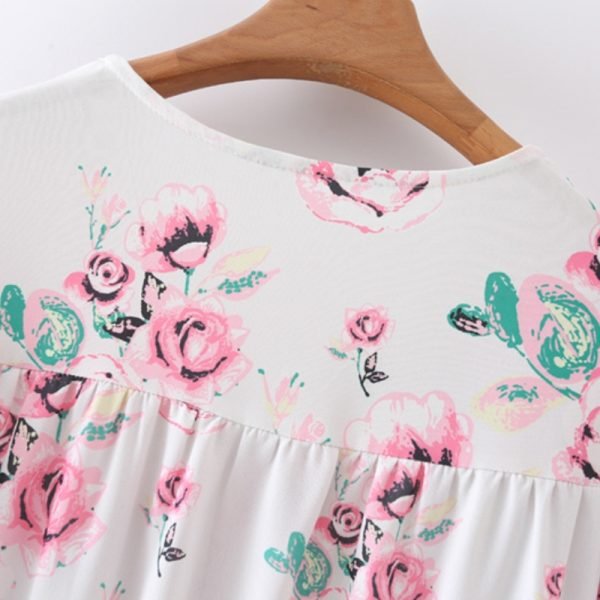 Summer Women Floral Print Tiered Ruffle Mini Dress Female V Neck Flare Sleeve Clothes Leisure Lady Loose Vestido D7953